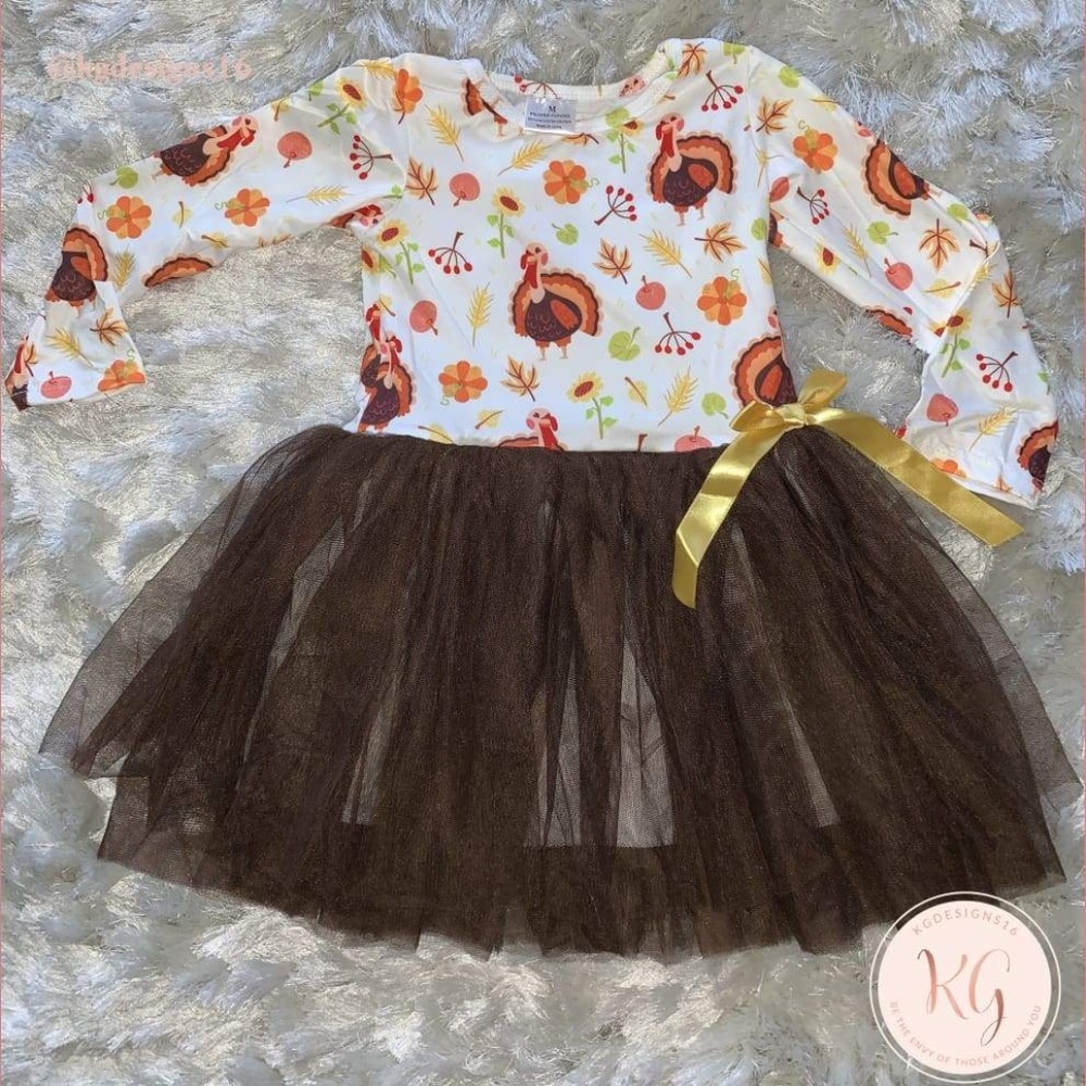 Custom Girls Boutique Thanksgiving Tutu Dress